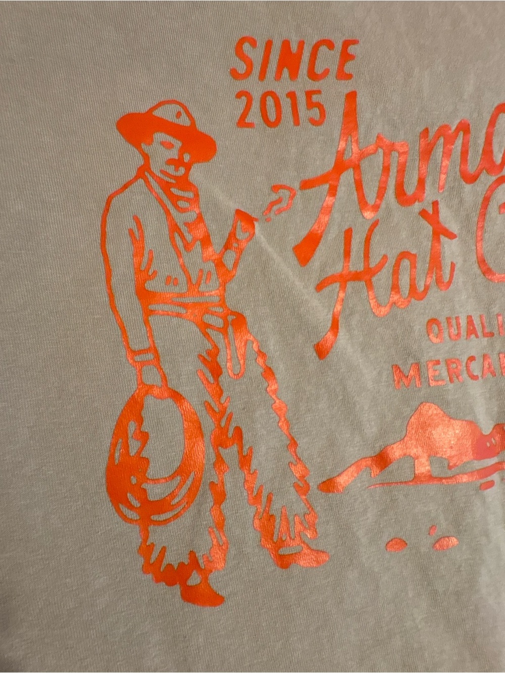 Armadillo Hat Co. Graphic Tee in Bright Red Print - men’s XL